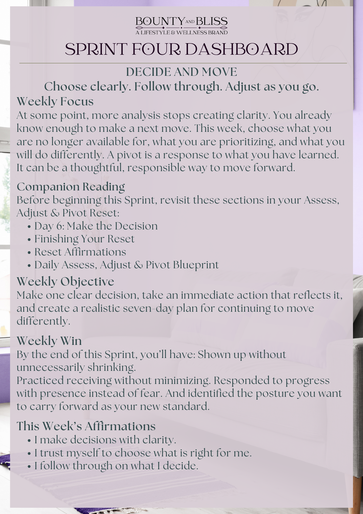 Assess, Adjust & Pivot Activation | 4-Week Guided Workbook