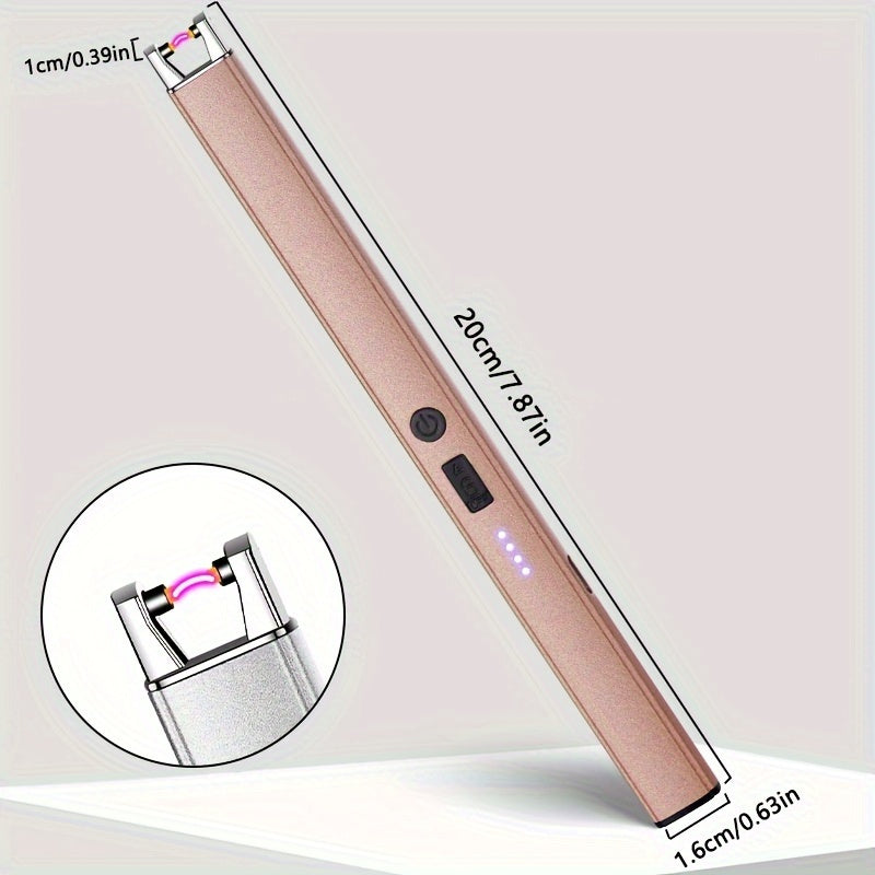 Electric Lighter, Electric Candle Lighter, Pulse Lighter, Windproof & Flameless Charging Lighter, Candle BBQ Camping, Home Gadgets
