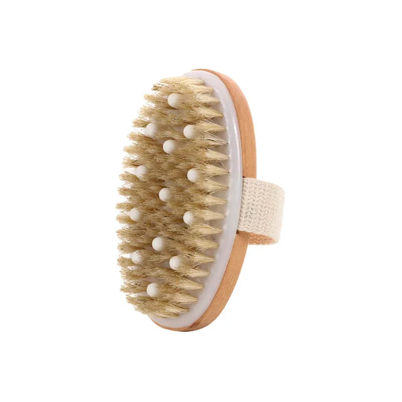 Natural Bristle Wet/Dry Skin Body Brush