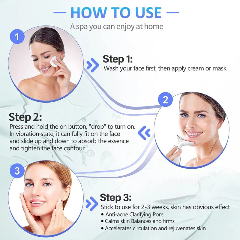 7-in-1 LED Facial & Neck Massager
