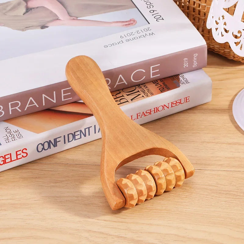 Mini Wooden Roller Massager Neck Shoulder Leg Universal Hand Massager Massage Tool Acupoint Foot Massager Muscle Pain Relief
