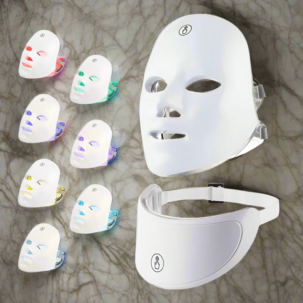 Skin Rejuvenating Infrared Light Therapy Facial & Neck Massaging Mask