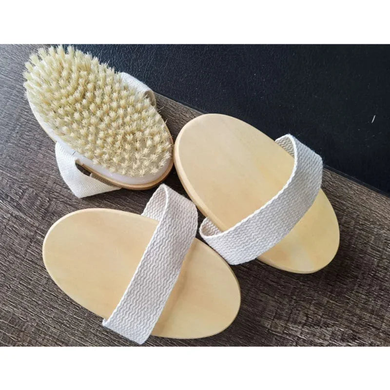 Natural Bristle Wet/Dry Skin Body Brush
