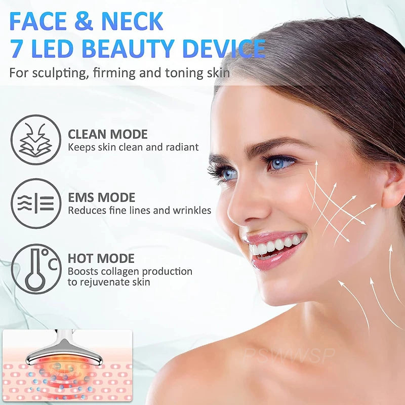7-in-1 LED Facial & Neck Massager