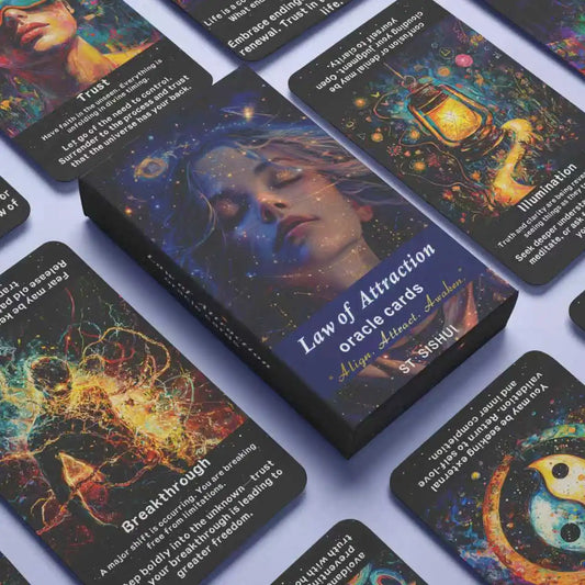 Law of Attraction Oracle Cards: Beginner-Friendly Tarot Cards Deck for Daily Guidance, Energy Alignment, & Soul Growth
