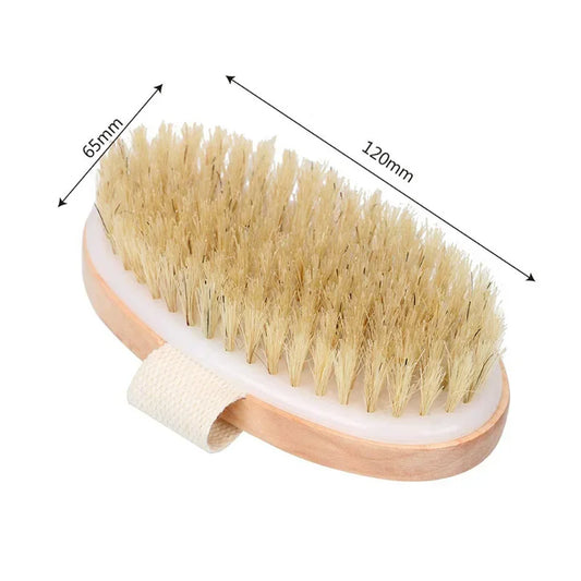 Natural Bristle Wet/Dry Skin Body Brush