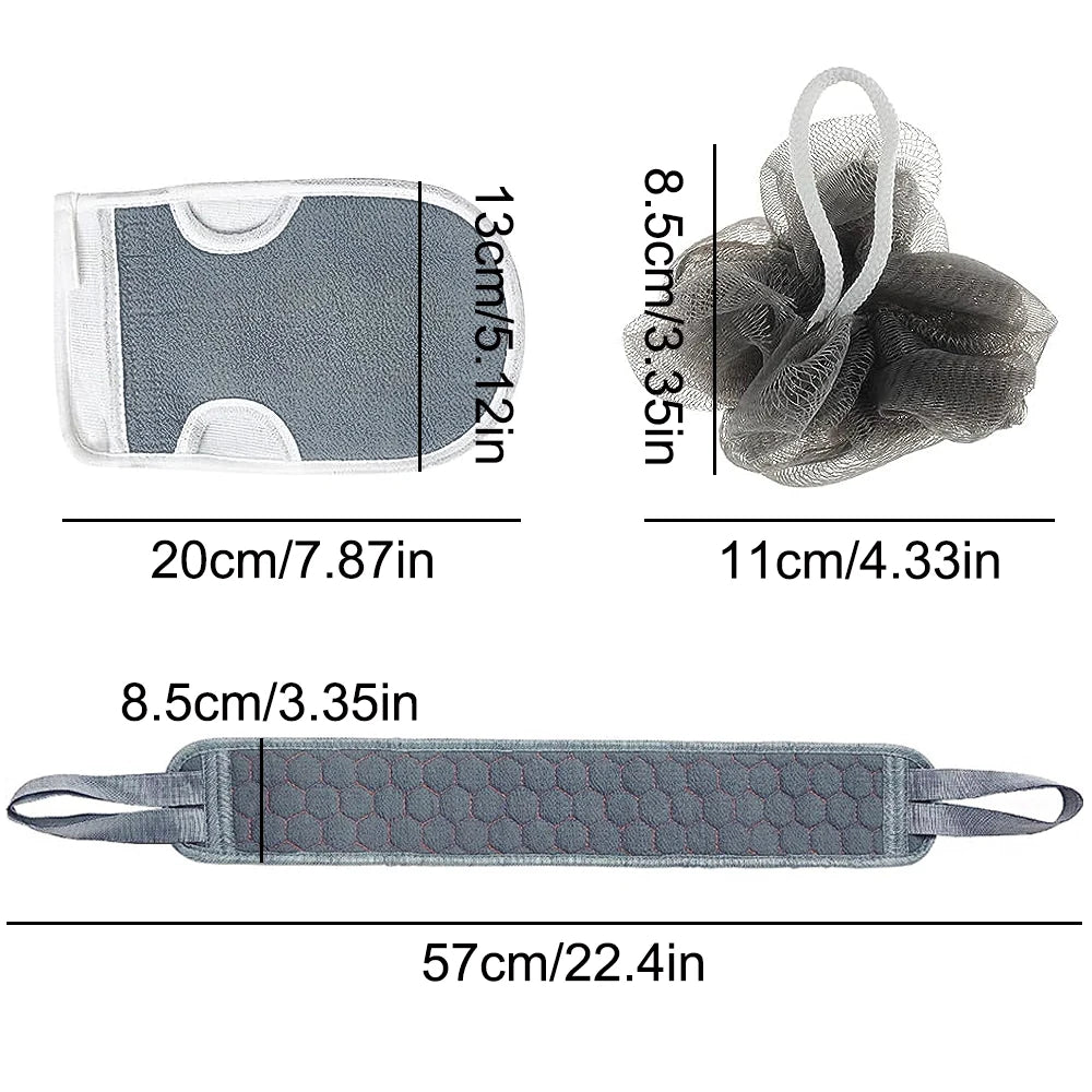 3pcs/set Body Scrubber Set