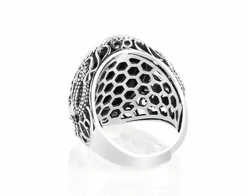 Real Burmese Jade 925 Sterling Silver Vintage Adjustable Ring