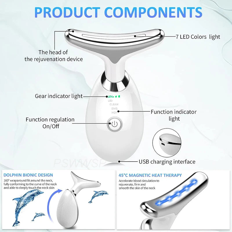 7-in-1 LED Facial & Neck Massager