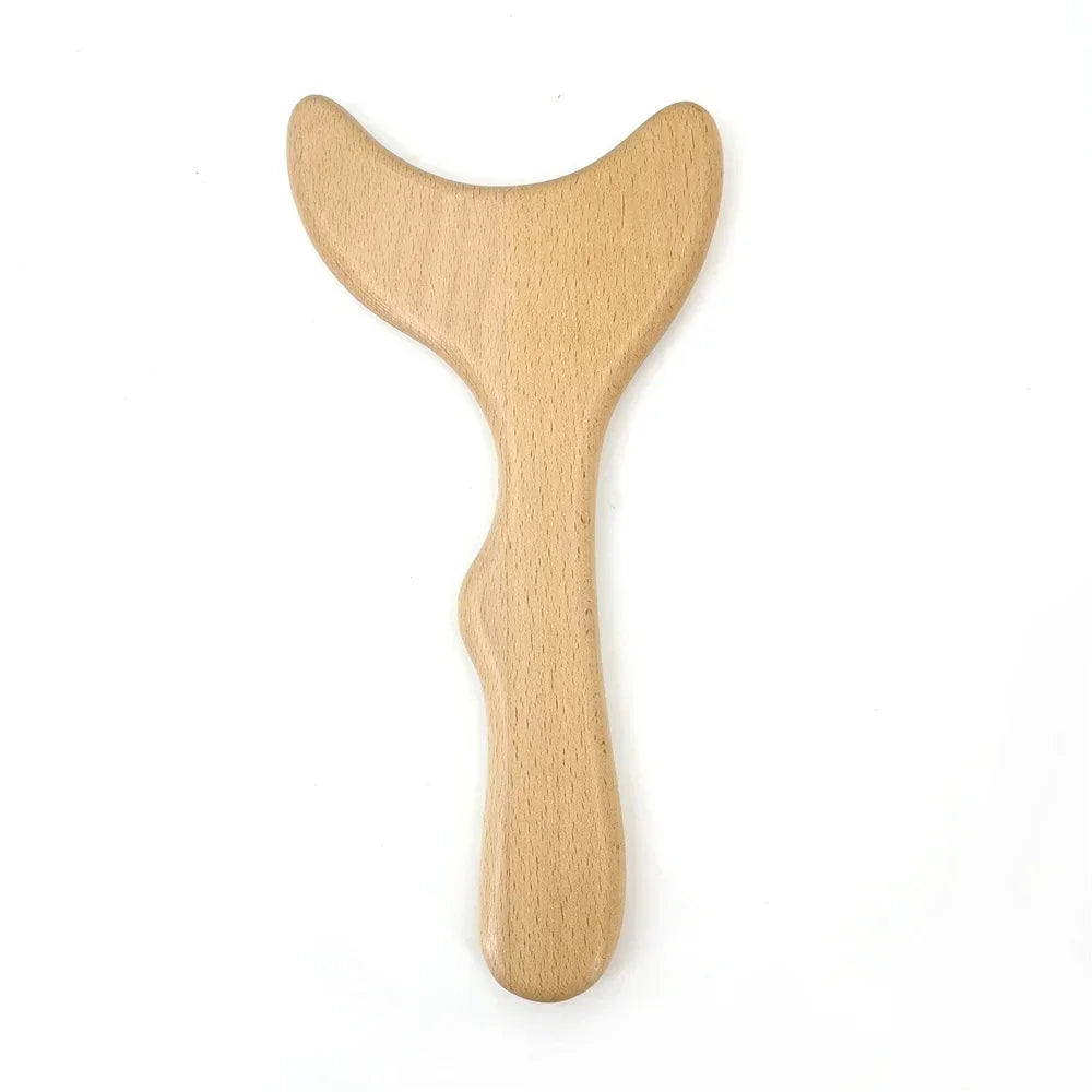 Wooden Anti- Cellulite Lymphatic Drainage Gua Sha Massager
