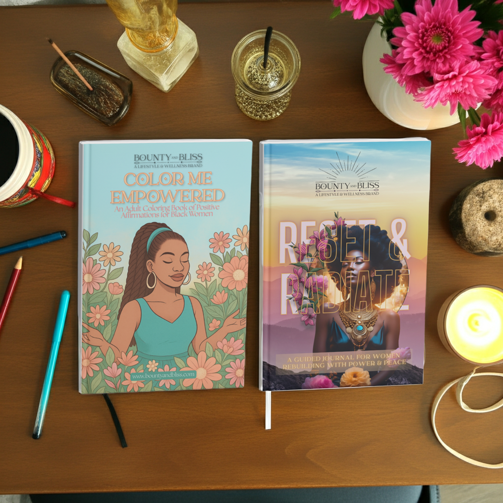 The Reset & Reflect Bundle: Guided Reset & Radiate Journal and Color Me Empowered Adult Coloring Book