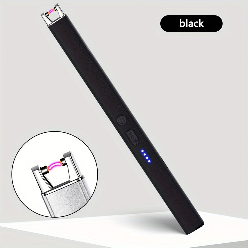 Electric Lighter, Electric Candle Lighter, Pulse Lighter, Windproof & Flameless Charging Lighter, Candle BBQ Camping, Home Gadgets