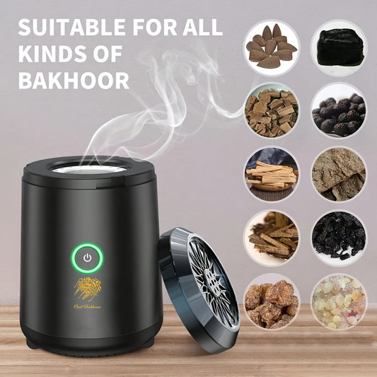 Portable Mini Aromatherapy Incense Burner, Evaporative OUD BUKHOOR Fragrance Diffuser