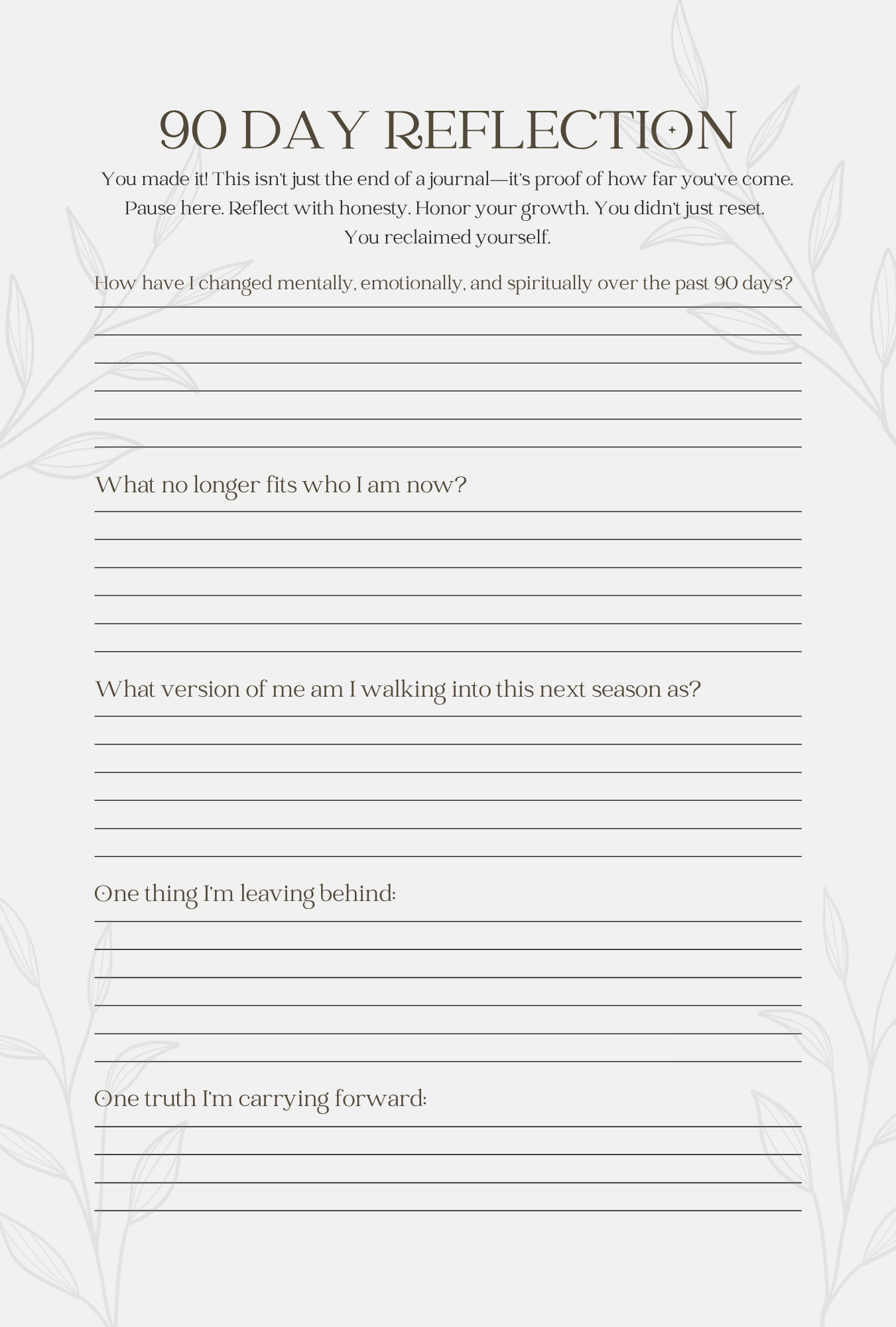 Reset & Radiate Digital Guided Journal (90-Day PDF Download)