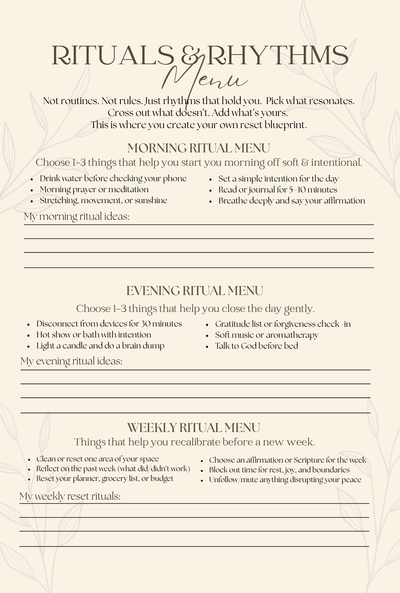 Reset & Radiate Digital Guided Journal (90-Day PDF Download)