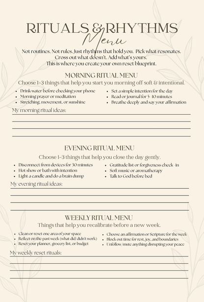 Reset & Radiate: A Guided Journal for Women Rebuilding with Power and Peace