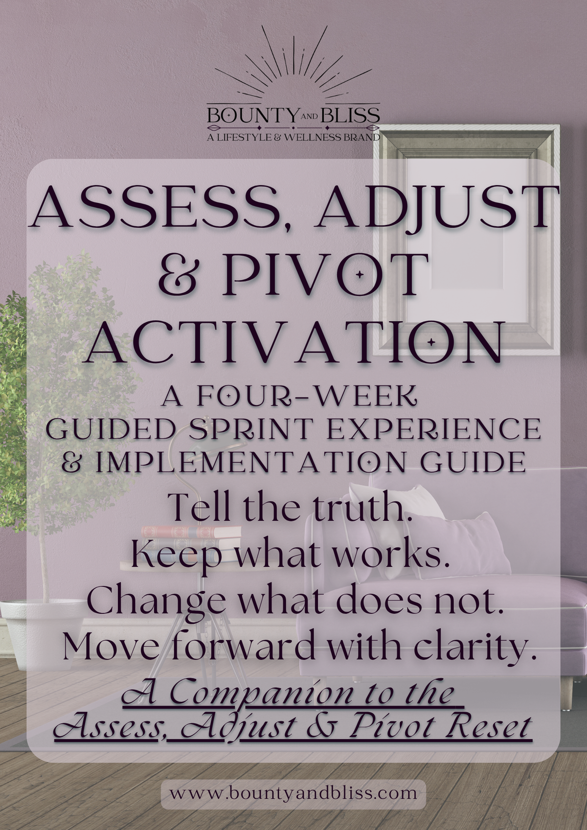 Assess, Adjust & Pivot Activation | 4-Week Guided Workbook