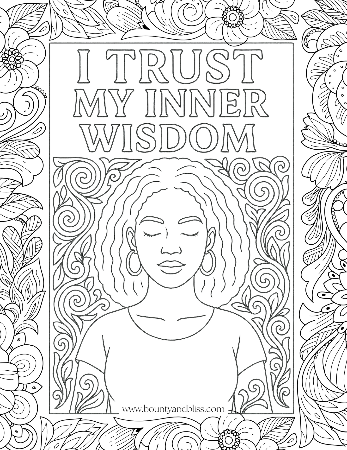 Color Me Empowered: An Adult Coloring Book of Positive Affirmations for Black Women