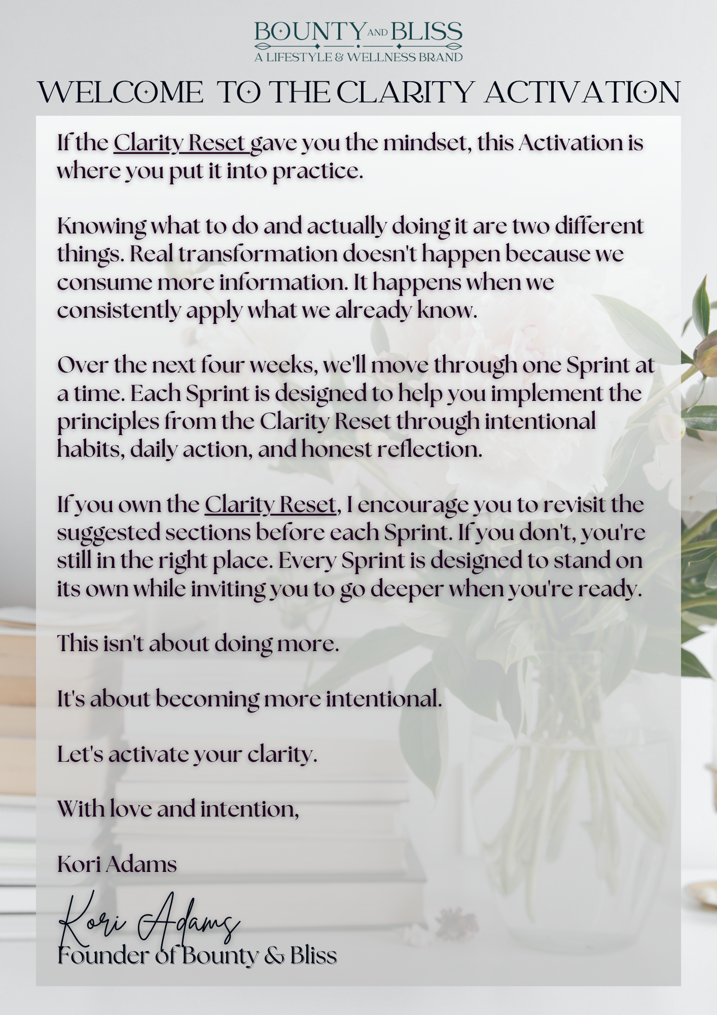 Clarity Activation
