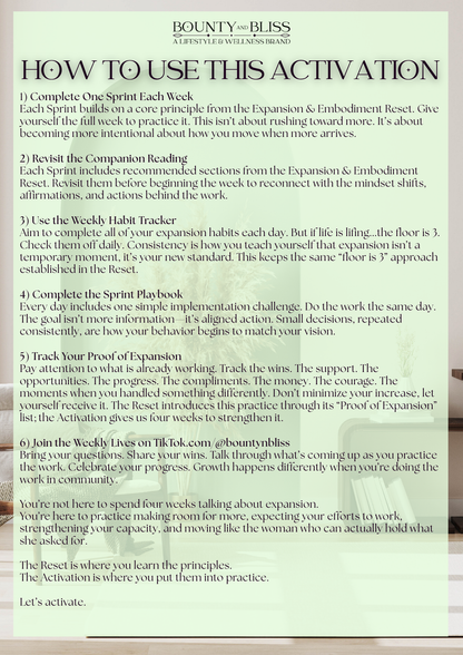Expansion & Embodiment Reset + Activation Bundle