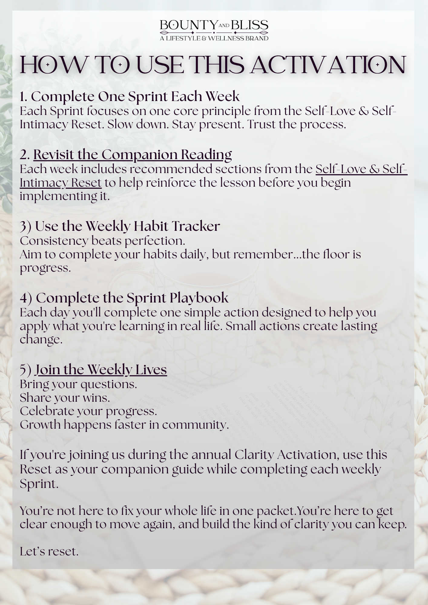 Self-Love & Intimacy Reset + Activation Bundle | Bounty & Bliss