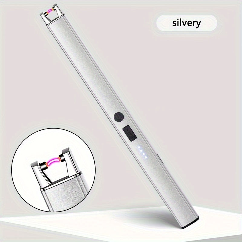 Electric Lighter, Electric Candle Lighter, Pulse Lighter, Windproof & Flameless Charging Lighter, Candle BBQ Camping, Home Gadgets