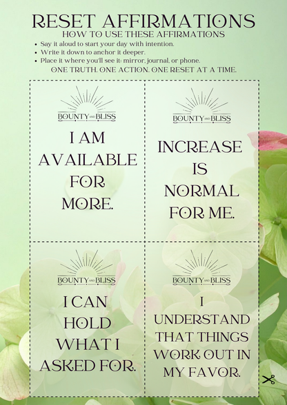 Expansion & Embodiment Reset
