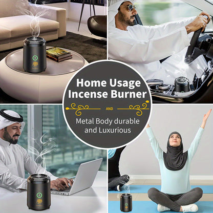 Portable Mini Aromatherapy Incense Burner, Evaporative OUD BUKHOOR Fragrance Diffuser