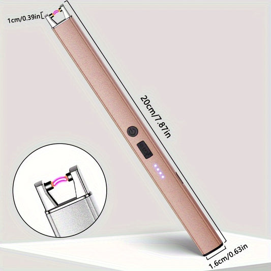 Electric Lighter, Electric Candle Lighter, Pulse Lighter, Windproof & Flameless Charging Lighter, Candle BBQ Camping, Home Gadgets