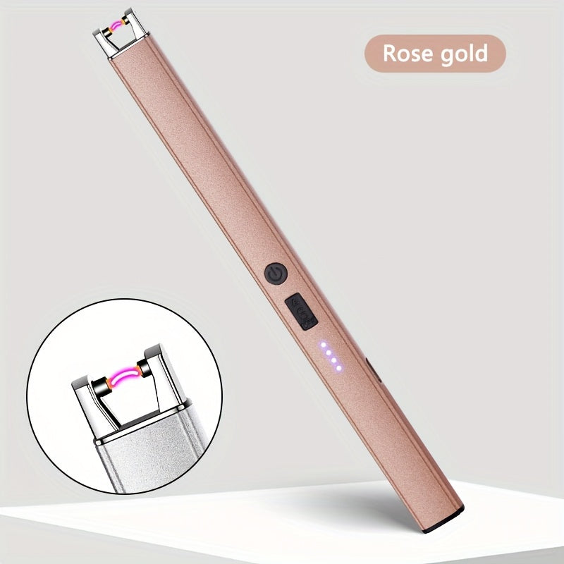 Electric Lighter, Electric Candle Lighter, Pulse Lighter, Windproof & Flameless Charging Lighter, Candle BBQ Camping, Home Gadgets