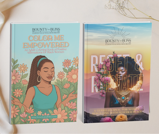 The Reset & Reflect Bundle: Guided Reset & Radiate Journal and Color Me Empowered Adult Coloring Book