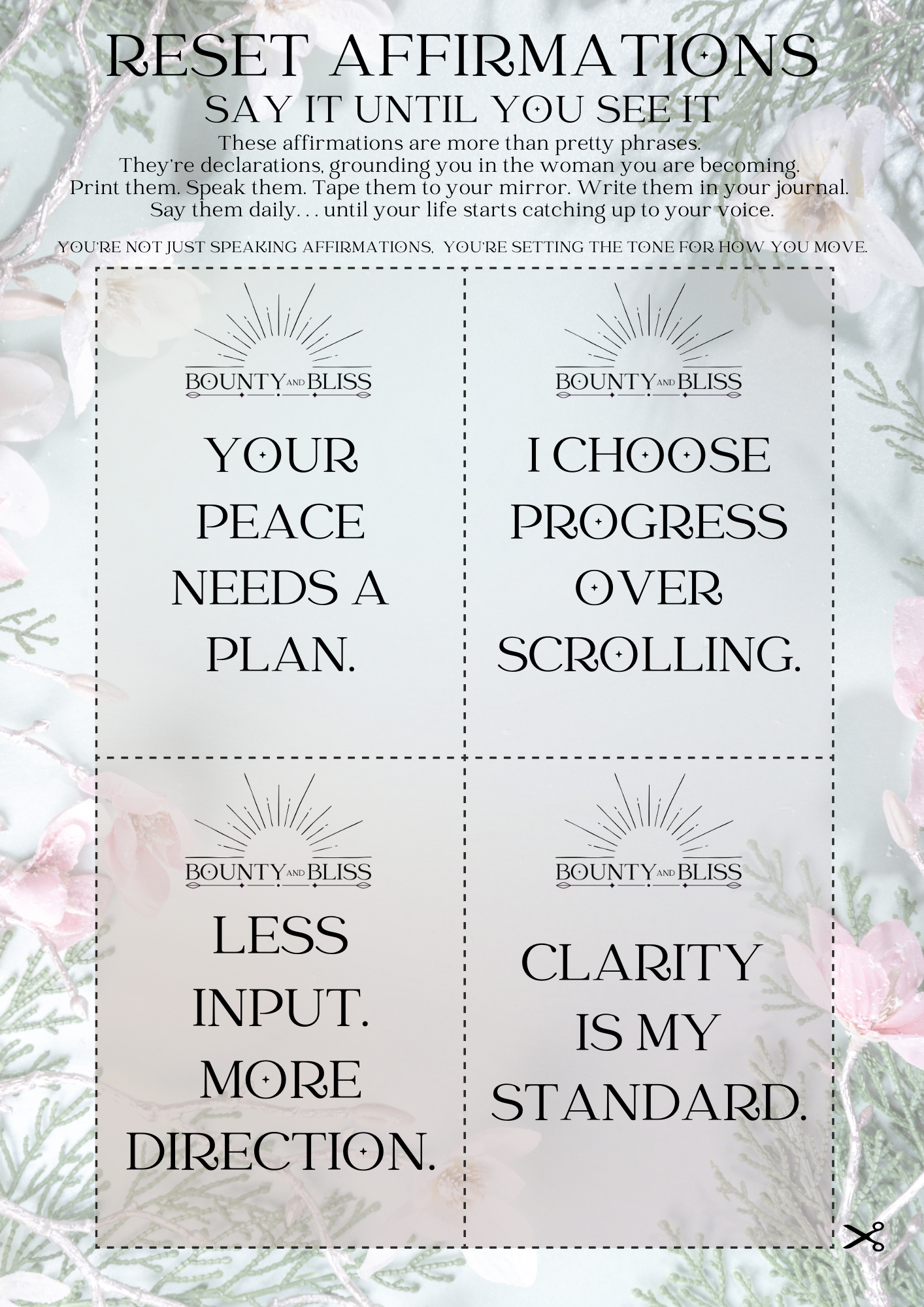 January Clarity Reset 7-Day (Printable PDF) Reset Kit for Focus & Peace