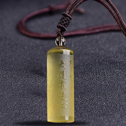Great Compassion Mantra Citrine Pendant
