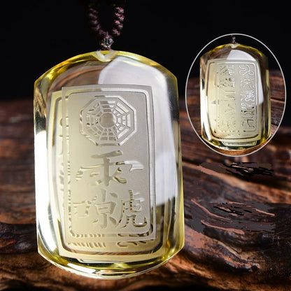 Great Compassion Mantra Citrine Pendant
