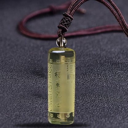 Great Compassion Mantra Citrine Pendant