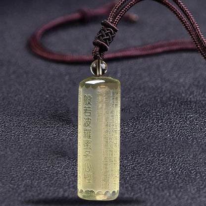 Great Compassion Mantra Citrine Pendant
