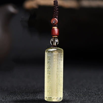 Great Compassion Mantra Citrine Pendant