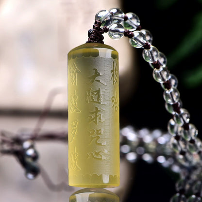 Great Compassion Mantra Citrine Pendant