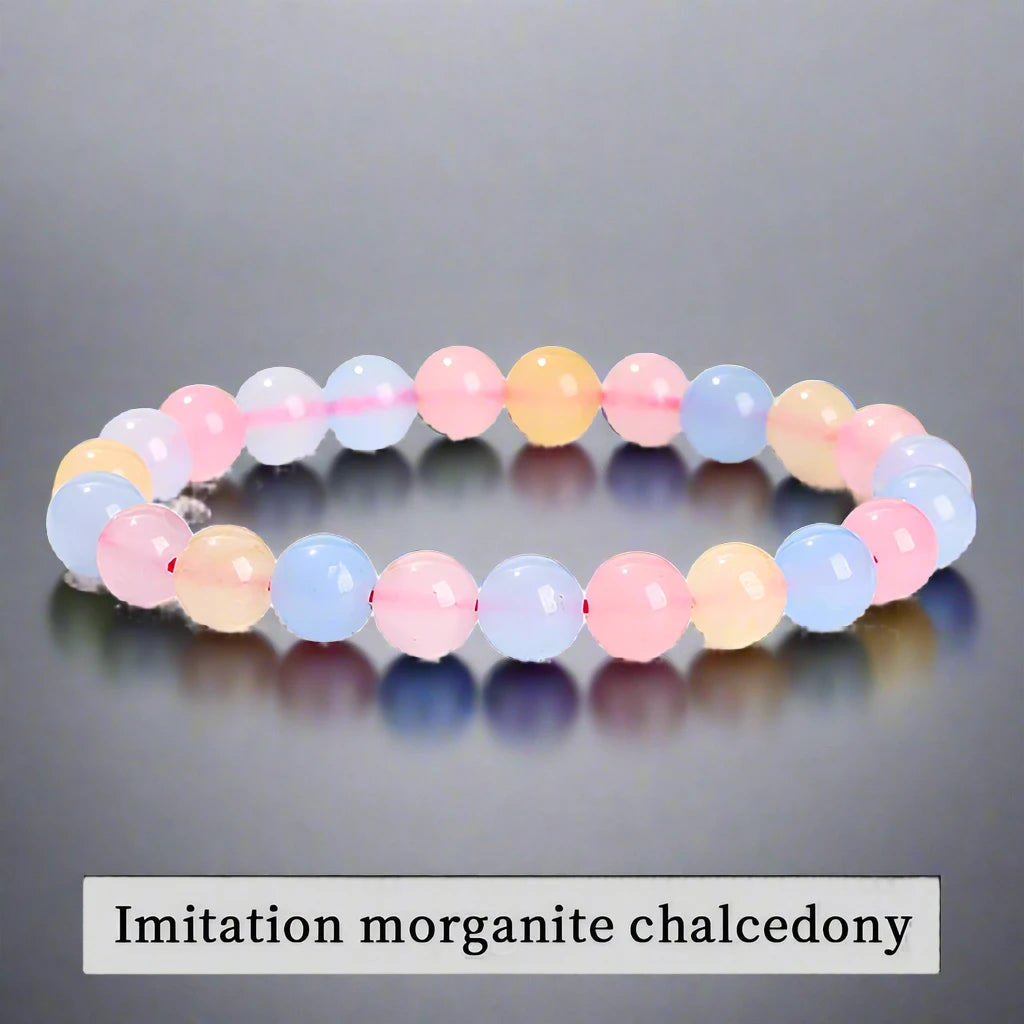 Natural Stone Bead Elastic Bracelets