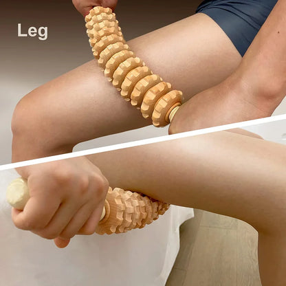 Body Fascia Wooden Roller Massager