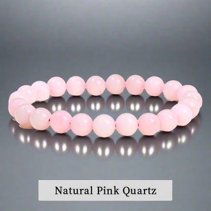 Natural Stone Bead Elastic Bracelets