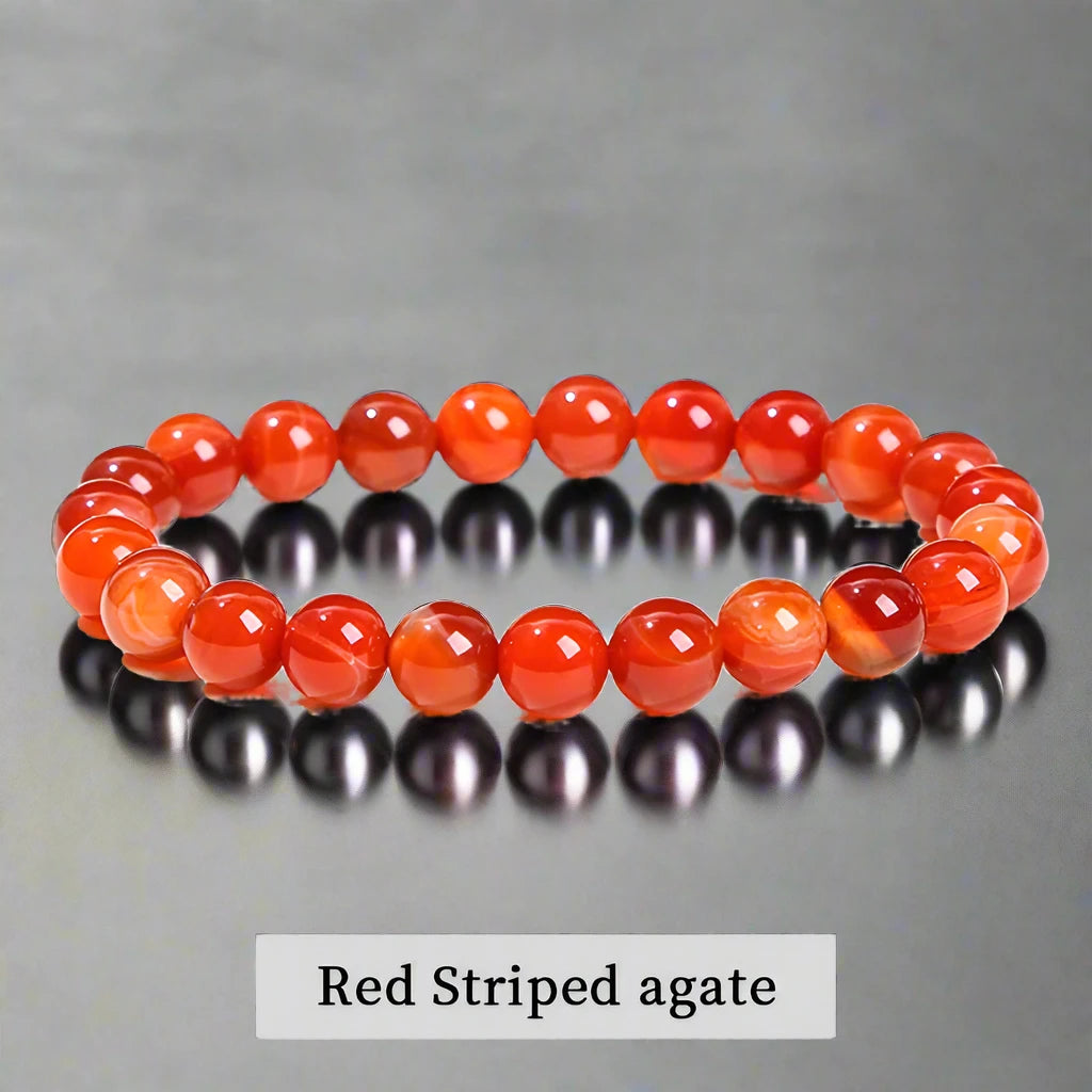 Natural Stone Bead Elastic Bracelets