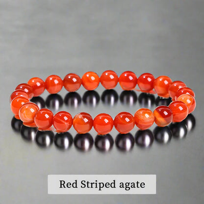 Natural Stone Bead Elastic Bracelets