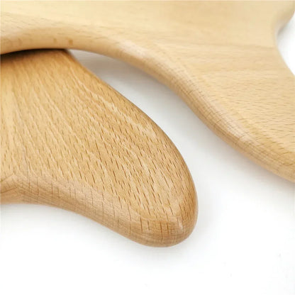 Wooden Anti- Cellulite Lymphatic Drainage Gua Sha Massager