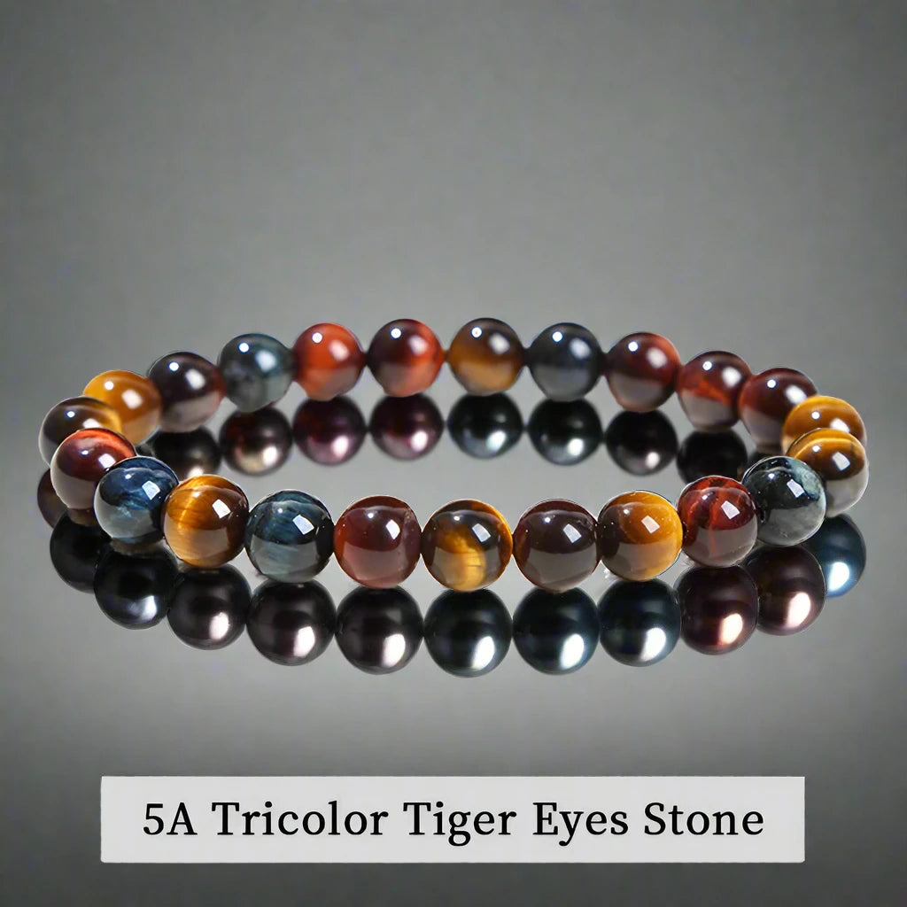 Natural Stone Bead Elastic Bracelets