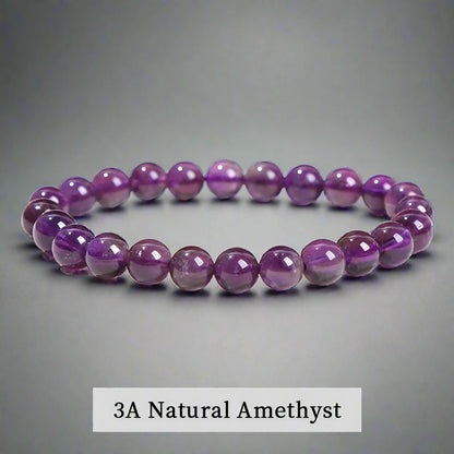 Natural Stone Bead Elastic Bracelets