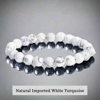 Natural Stone Bead Elastic Bracelets