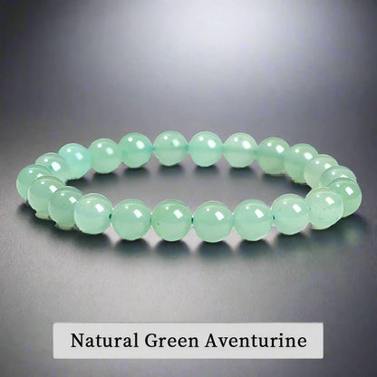 Natural Stone Bead Elastic Bracelets