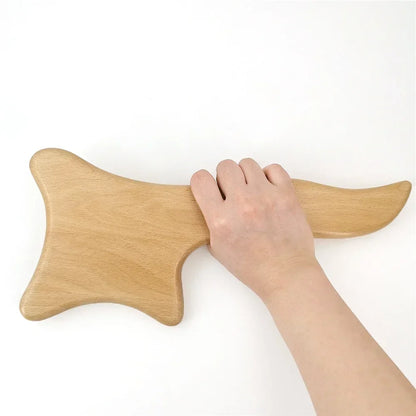 Wooden Anti- Cellulite Lymphatic Drainage Gua Sha Massager