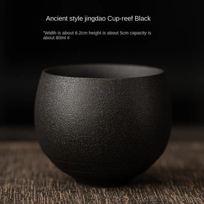 Japanese Style Tea Mugs, Handmade Stoneware Tea Cup, Kung Fu Tea Set, Small Single Cup, Ancient Style